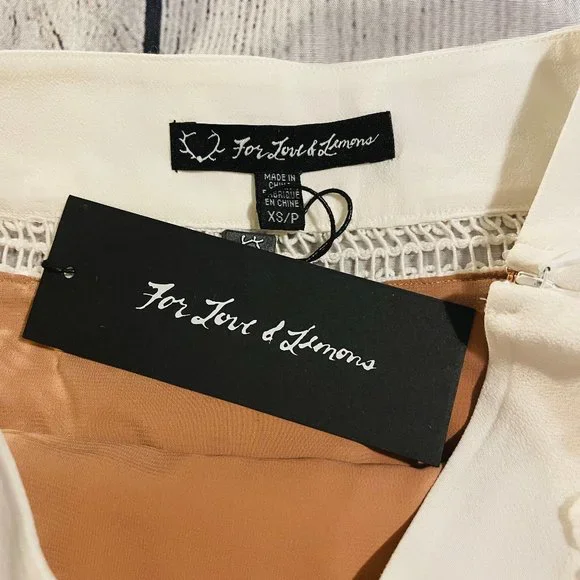 For Love and Lemons Crochet Mini Skirt Size XS NWT! - Picture 6 of 10